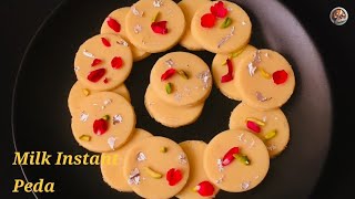 Instant Milk Peda Recipe  Diwali Sweets Recipe  barfi Recipe  Peda Recipe barfi [upl. by Eddie676]