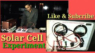 kkstudypoint Solar cell Experiment  सोलर सेल by Deepak Kumar Characteristics of Solar Cell [upl. by Anirehtak173]