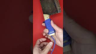 How to Make a Paracord quotKnifequot Handle Wrap a Handle with Cord shorts [upl. by Siravaj998]