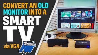 Convert an Old Monitor into a Smart TV with Working Sound via VGA Tested with MXQ Pro Android Box [upl. by Eerihs]