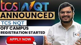 TCS Off Campus Mega Hiring  TCS NQT Announced  TCS NQT Registration  TCS Hiring  TCS Exam Date [upl. by Ennayar]