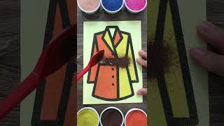 Sand painting ladies trench coat sand painting tutorial [upl. by Keith]