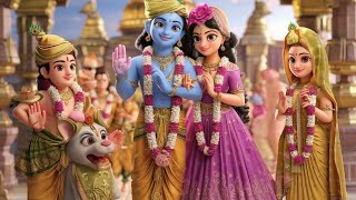 Krishna bhagvan or Rukmani ka vivah  Krishna ka vivah Hindi story [upl. by Ayital136]