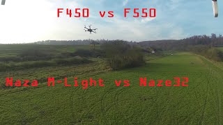 F450 Dji Naza M vs F550 Naze32 [upl. by Trust765]