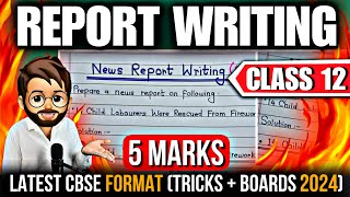 Report Writing  Report Writing Format  Report Writing Class 12  Writing Section Boards 2024 🔥 [upl. by Abey]