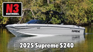 2025 Supreme S240  Stone Gray  On Water  N3 Boatworks [upl. by Gregrory]