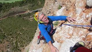 Rock Climbing in Spain Espolon RabadáNavarro  Firé  Punta NO Importa  Mallos de Riglos [upl. by Anohsal]