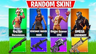 Fortnite but random skin challenge with squad [upl. by Heisser]