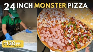 Rs 130 pp main 24 inches ka MONSTER Pizza  Hmm [upl. by Tezzil960]