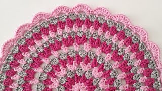 How to Crochet Round Placemat  Easy Crochet Knitting Placemats for Beginners  Crochet Placemat [upl. by Odnalref]