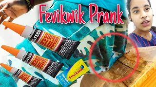 SUPER GLUE FEVIKWIK PRANK 🔥🔥🔥 PRANK WAR 😫  MRDAGAALTY [upl. by Dnumsed]