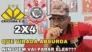 REACT CRICIÚMA 2 X 4 CORINTHIANS  QUE VIRADA ABSURDA  BRASILEIRÃO 2024 [upl. by Strenta309]