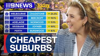 Suburbs with the sharpest house price drops revealed  9 News Australia [upl. by Alicul]