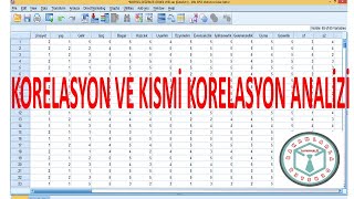 KORELASYON VE KISMİ KORELASYON ANALİZİ COVİD19 ÖRNEK UYGULAMALI CORRELATION PARTIAL CORRELATION [upl. by Adall920]