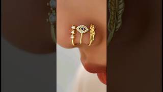 Latest nose ring designs gold nose ring nosering nosepin shorts fasion [upl. by Aerdnuahs]