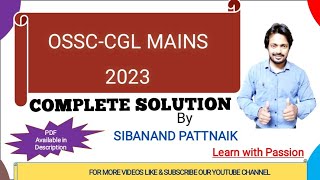 OSSC CGLRE 2023  OSSC CGL MAINS 2022 COMPLETE SOLUTION  OSSC CGL MAINS MATH  OSSC CGL 2023 [upl. by Nuris230]