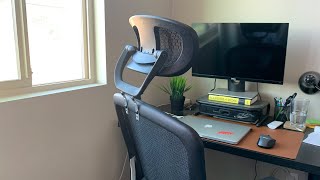 Staples Hyken Chair Headrest Mod  How to Make Headrest Taller amp Higher [upl. by Eenar334]