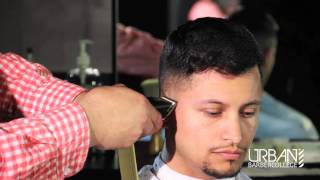 How To  Cut a Fade Pompadour w a Side Part [upl. by Preston855]