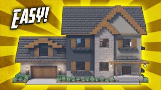 Minecraft How To Build A Suburban Mansion House Tutorial 8 [upl. by Uella]