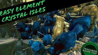 CRYSTAL ISLES ELEMENT HARVESTING HOW TO GET LOADS OF ELEMENT FAST [upl. by Rufford]