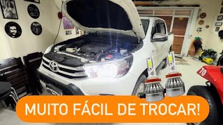 COMO TROCAR LAMPADA FAROL HILUX LED 28 PASSO A PASSO 2016 2017 2018 2019 2020 2021 [upl. by Novaelc474]