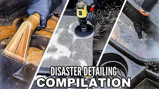 NASTIEST Car Interior Deep Cleaning Ever Disaster Car Detailing Compilation [upl. by Aidile]