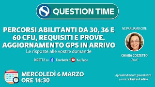 Percorsi abilitanti da 30 36 e 60 cfu requisiti e prove Aggiornamento GPS in arrivo [upl. by Anitram]