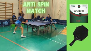 BARNA SUPER GLANTI SOFT  STIGA CYBERSHAPE ⚡️ ANTISPIN TABLE TENNIS MATCH [upl. by Wieren]