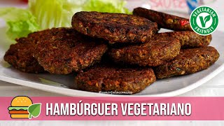 HAMBÚRGUER VEGETARIANO FÁCIL PROTEICO E NUTRITIVO [upl. by Nagram191]