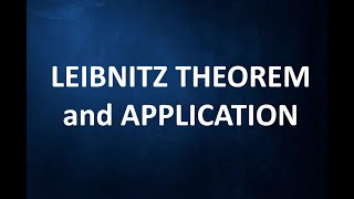 Leibnitz Theorem with solved problems  Example with solutions [upl. by Claiborne]