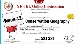 Conservation Geography Week 12 Assignment Answers  NPTEL 2024 [upl. by Joice991]