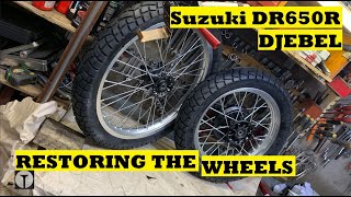 Suzuki DR650 R Restoration Part 4 Restoring the wheels [upl. by Elylrac850]