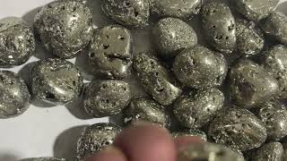 Pyrite Tumbled Stone Gemstone Crystal [upl. by Garreth195]