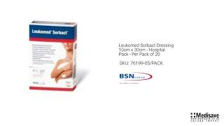 Leukomed Sorbact Dressing 10cm x 30cm Hospital Pack Per Pack of 20 76199 05 PACK [upl. by Vasquez]