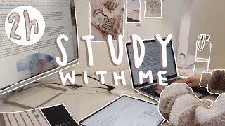 2h ✨STUDY WITH ME✨ with aesthetic lofi music [upl. by Inge]