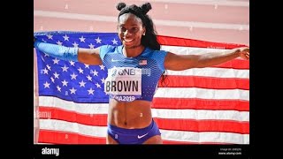 Paris 2024 American Paris 2024 USA Brittany Brown won bronze in womens 200meter race Olympics [upl. by Enneillij]