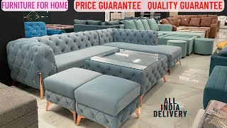 Sofa Bed Chairs Dining Table at Lowest Price in Furniture Market Delhi  Chesterfield Sofa Factory [upl. by Asirac]