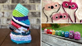 12 Small Scrap Yarn Crochet Projects [upl. by Neslund100]