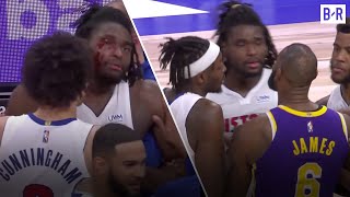 LeBron James Gets EJECTED After Fight With Pistons Isaiah Stewart [upl. by Carhart571]