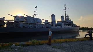 KIDD Tugged into Position  Part II of USS KIDD Drydocking [upl. by Annahoj]