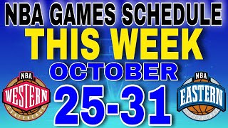 nba games schedule this week october 2531 2023  20232024 nba season [upl. by Kenric403]