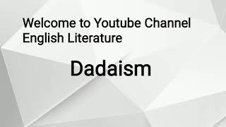 Dadaism Urdu Hindi  Literary Movement Urdu Hindi [upl. by Eat]