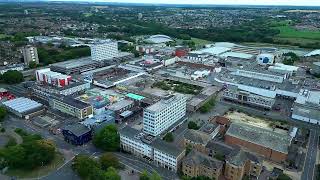 Harlow Town Centre Essex From the Sky August 2022 [upl. by Tacita88]