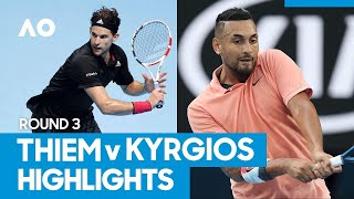 Dominic Thiem vs Nick Kyrgios Match Highlights 3R  Australian Open 2021 [upl. by Yvehc]