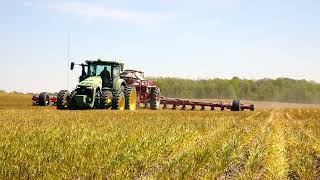 Horsch Maestro SX out planting in a burndown wheat field [upl. by Aehta]