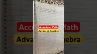 Accuplacer Math  trigonometry from advanced algebra Accuplacer Accuplacer trigonometry [upl. by Ecinnej]