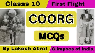 Coorg MCQs Class 10 Part 1  Glimpses of India  Assamese explanation  HSLC 2025 [upl. by Alleroif]