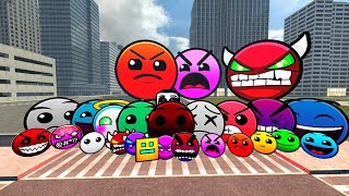 Furious Angry Munci All Geometry Dash And Lobotomy Dash Emojis Nextbot in Gmod [upl. by Ymarej]