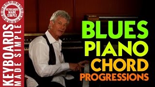 Blues Piano Chord Progressions  Voicing I iii IV Progressions [upl. by Reinal]