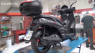 oil change Sym CitycomS 300cc  full service [upl. by Tiphane]